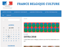 Tablet Screenshot of francebelgiqueculture.com